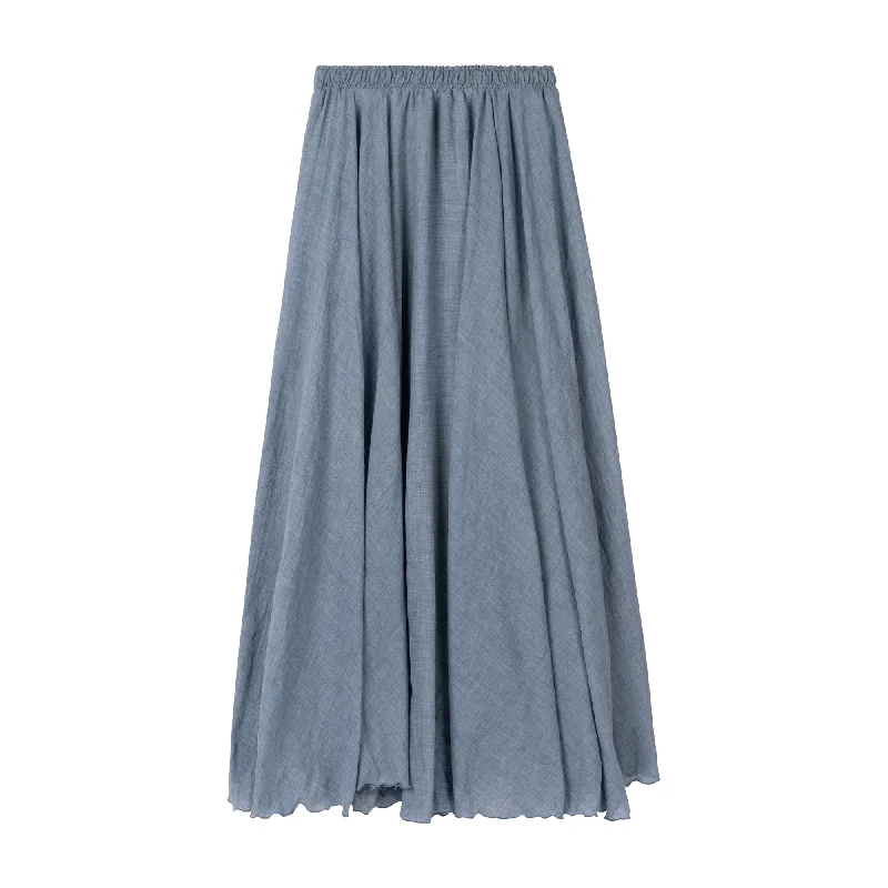 Classic skirts with simple clean lines -Lightweight Summer Skirt- Light Chambray