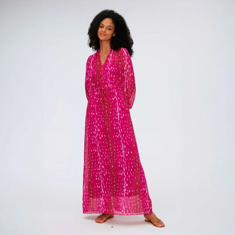 Printed Dresses with Patterns -Diane von Furstenberg Fabien Dress Fawn Sangria