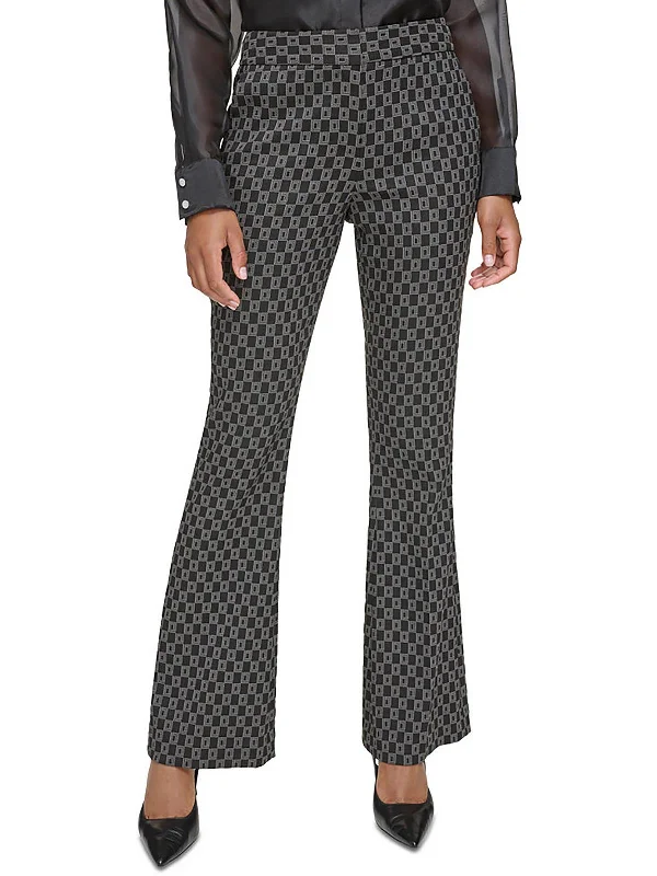 Relaxed fit tight trousers for men with stretch material for comfort and ease -Womens Printed High Rise Flared Pants