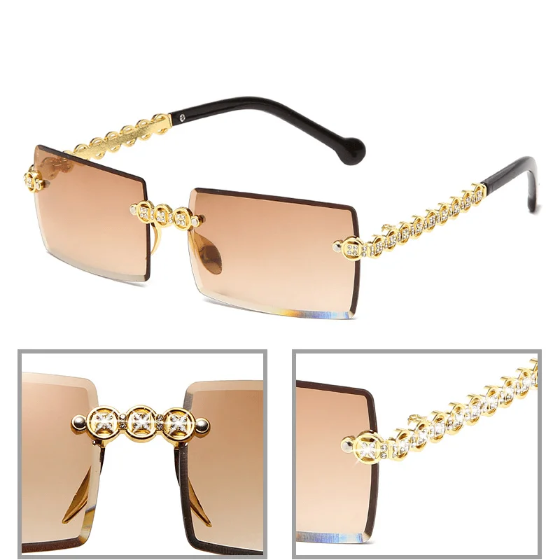 Birthday Sunglasses for Celebration -Point Diamond Fashion Cut Edge Ladies Sunglasses