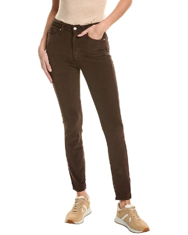 Loose-fitting tight trousers for women with stretchy waistband for ultimate comfort -7 For All Mankind Gwenevere Hot Fudge High-Rise Corduroy Jean