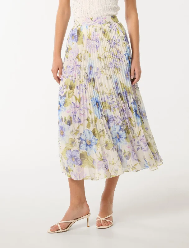 Casual linen skirts for breezy days -Aurora Pleated Skirt