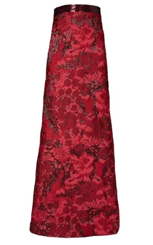 Classic black maxi skirts for versatility -Red Dalma Silk Blend Maxi Skirt