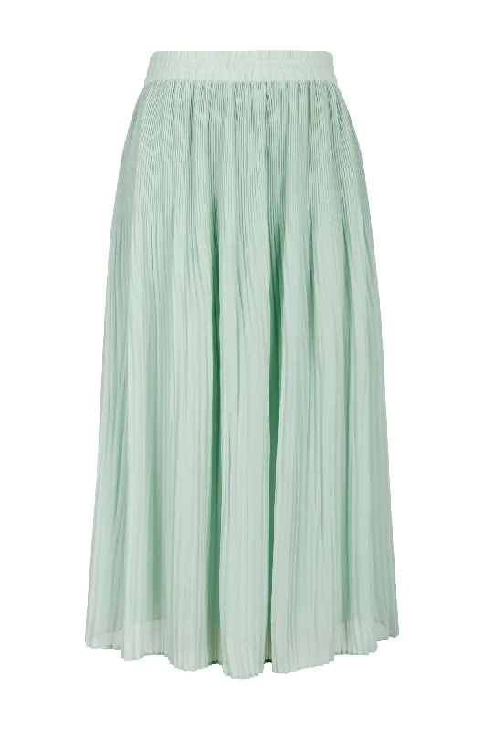 High-waisted denim skirts for cool lift -Mini Pleat Chiffon Skirt | MINT | 0104AR