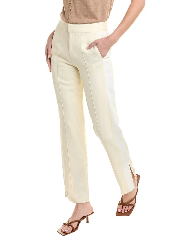 Vintage-inspired tight trousers for women with buttoned waist and retro charm -rag & bone Cameron Crepe Pant