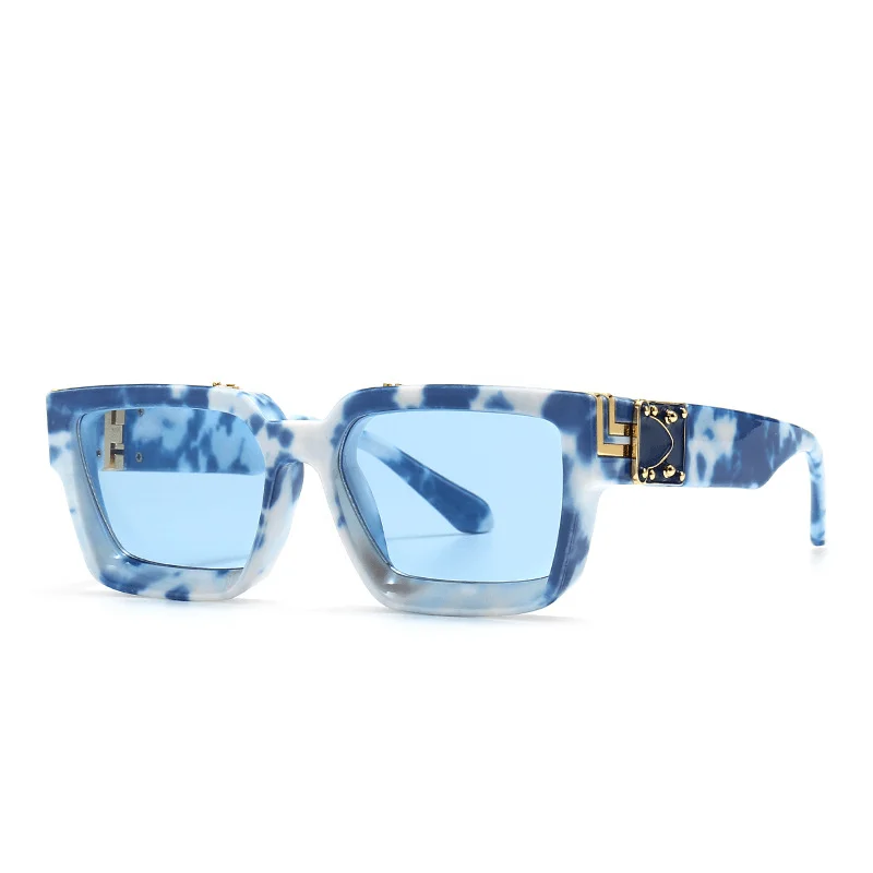 Hypoallergenic Glasses for Sensitive -Retro Model Catwalk Cloud Print Sunglasses