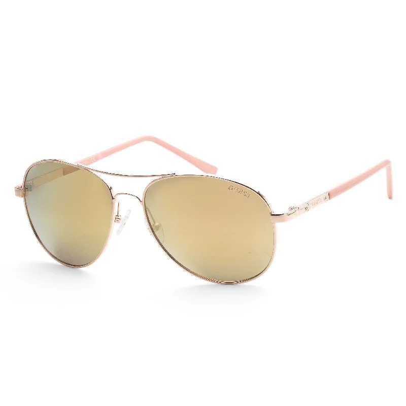 Aviator Sunglasses for Stylish Look -Guess Women's 60mm Rose Gold Sunglasses GF0295-28U