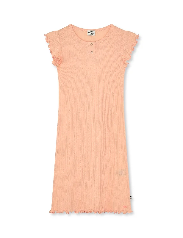 Minimalist Dresses for Simplicity -Pointella Cecilie Dress, Coral Melange