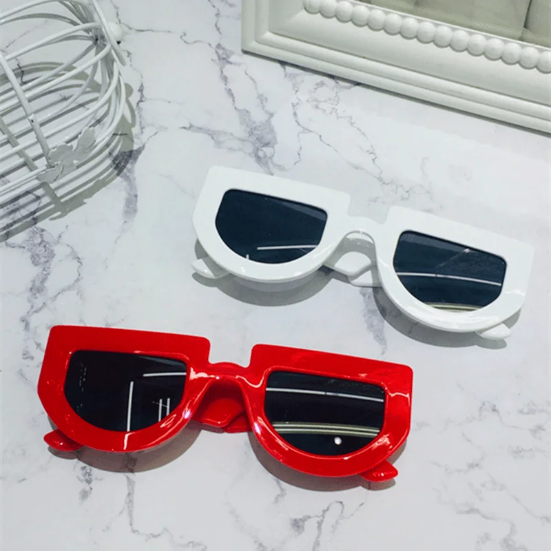 Birthday Sunglasses for Celebration -New Glasses European and American Retro Half-Round Sunglasses Women Trendy All-Match Street Sunglasses