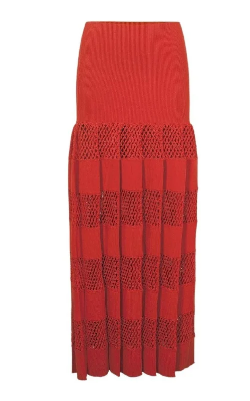 A-line midi skirts for balanced style -Textured Stripe Skirt