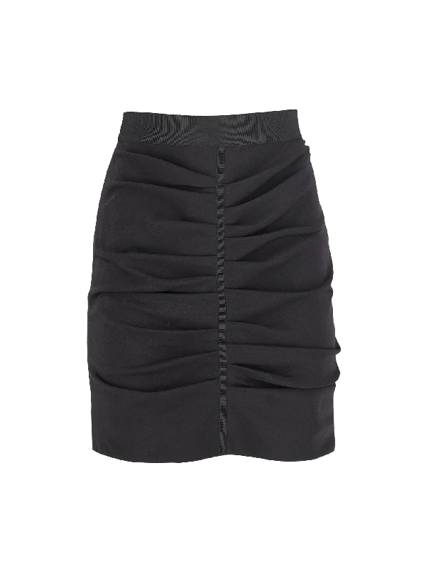 Soft skirts with gentle fabric drape -ruched mini skirt