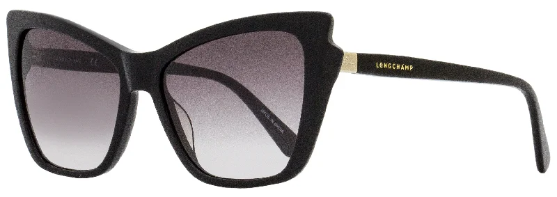 Colored Sunglasses for Fashion Statement -Longchamp Women's Cat Eye Sunglasses LO669S 001 Black 56mm