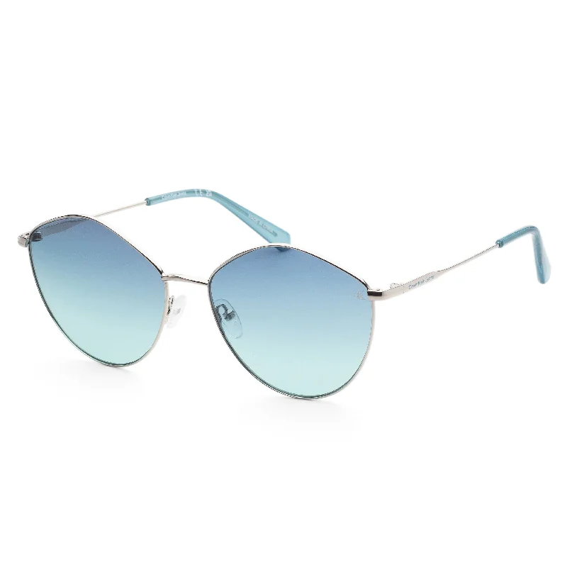 Christmas Sunglasses for Holiday Season -Calvin Klein Women's Sunglasses Silver 61mm Sunglasses