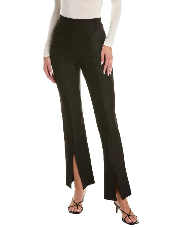 Leather tight trousers for women with edgy design and fashion-forward style -commando Split Front Pant