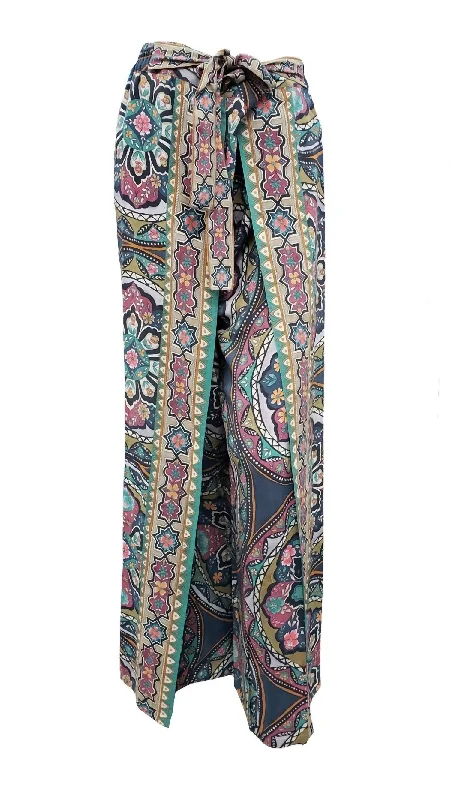 Leather tight trousers for women with edgy design and fashion-forward style -Women's Spezia Wrap Pant In Multi