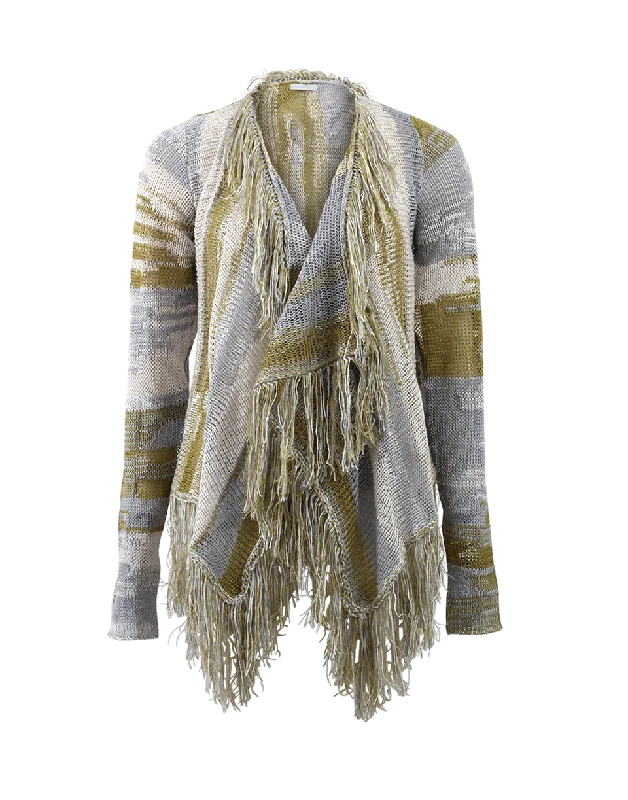 Party - cardigan for a fun night out -Fringe Draped Cardigan