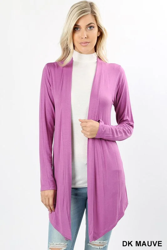 Family - gathering cardigan for a cozy atmosphere -Drape Cardigan (Mauve)