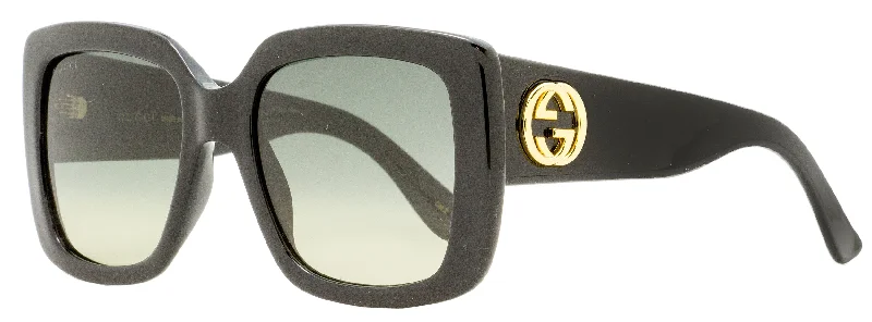 Transition Glasses for Variable Light -Gucci Women's Square Sunglasses GG0141SN 001 Black/Gold 53mm