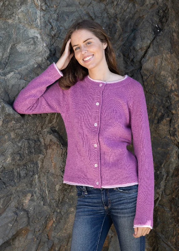 Neon - cardigan for a bold and eye - catching look -IrelandsEye Killiney Cardigan - Boysen Berry