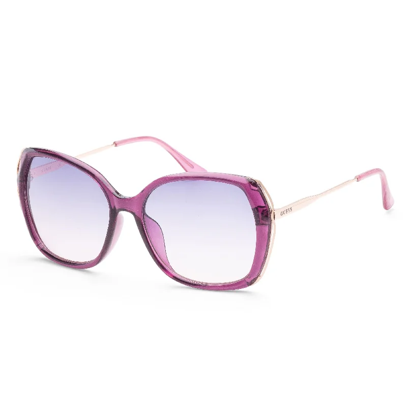 Sustainable Glasses for Eco-friendly -Guess Women's 57mm Transparent Burgundy Sunglasses GF0396-81X