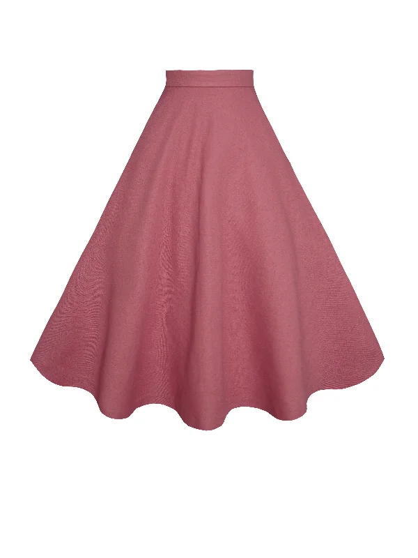 Affordable skirts for simple daily outfits -MTO - Lilian Skirt in Antique Rose Linen