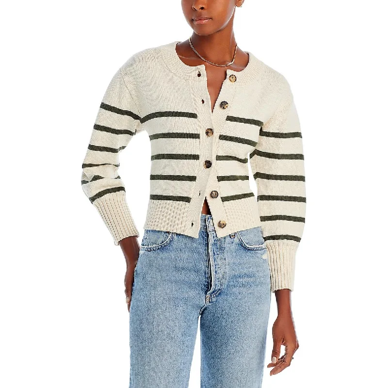 Outdoor - activity cardigan for a durable option -Veronica Beard Womens Kylin Cardigan Ribbed Cardigan Button-Up