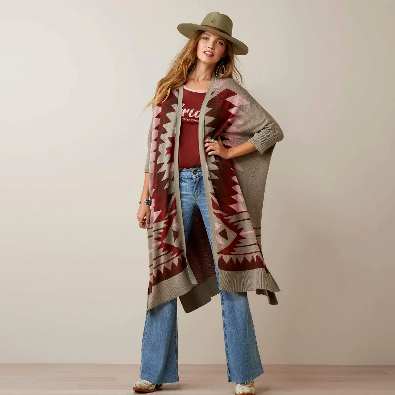 Travel - friendly cardigan for on - the - go -Ariat Women’s Serape Style Cardigan