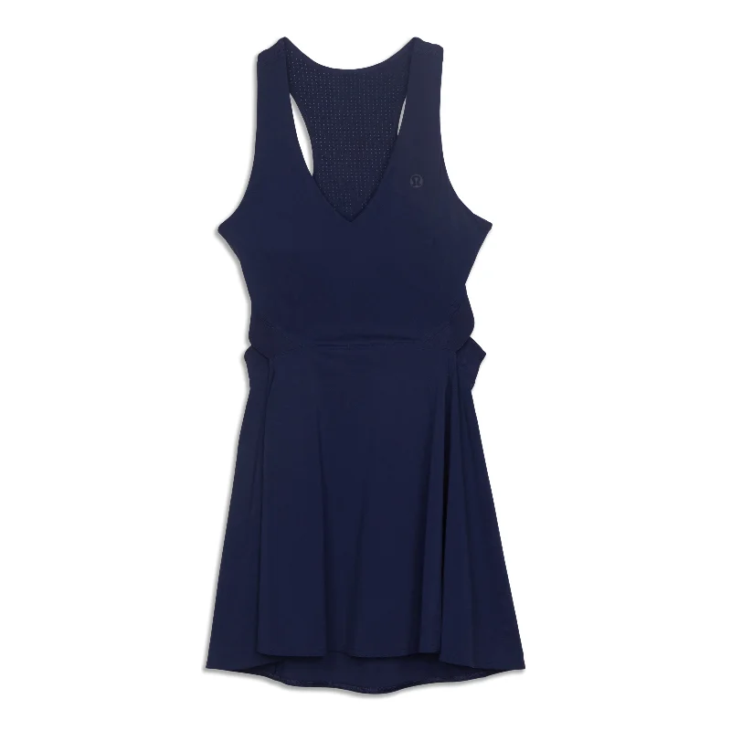 Buttoned Dresses for Stylish -V-Neck Racerback Tennis Dress - Resale