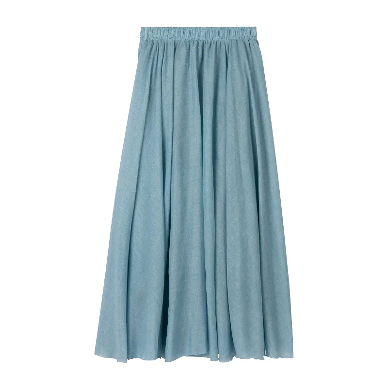 Luxury skirts with shimmering sequin details -Lightweight Summer Skirt- Sky Blue