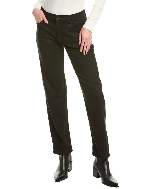 Classic tight trousers for men with slim fit and professional appearance -rag & bone Hatti Black Rinse Straight Jean