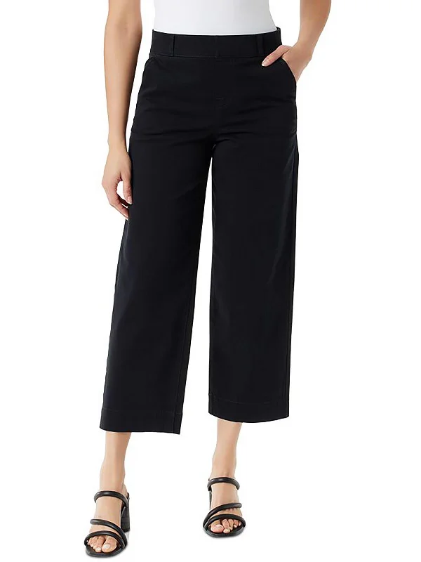 Tight trousers for men with tapered legs and sharp, tailored finish -Shape Effect Womens Twill High Rise Cropped Pants