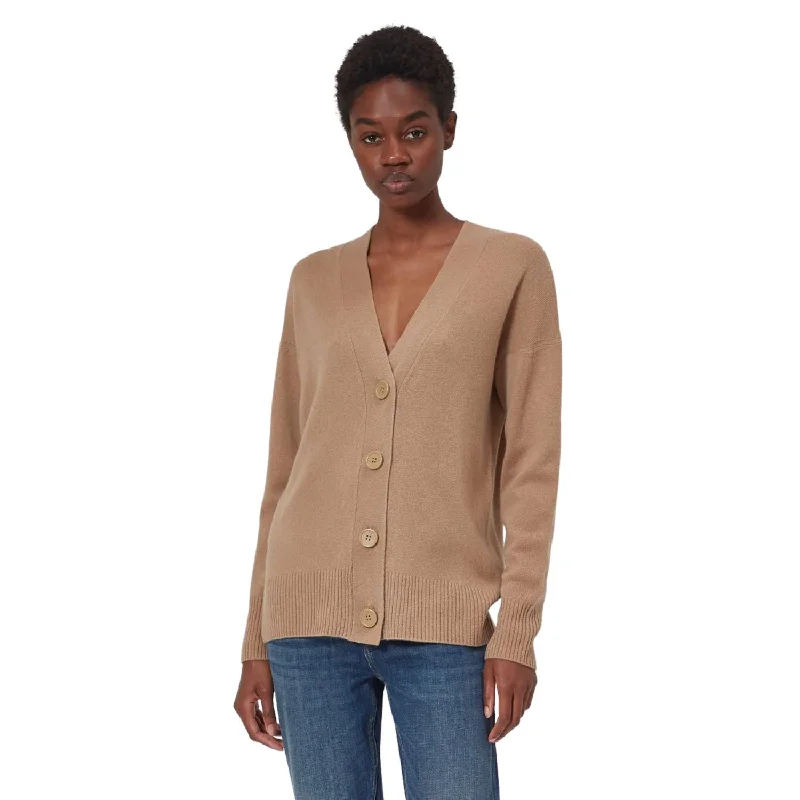 Khaki - cardigan for a casual and outdoorsy look -Elder Cardigan (Camel)