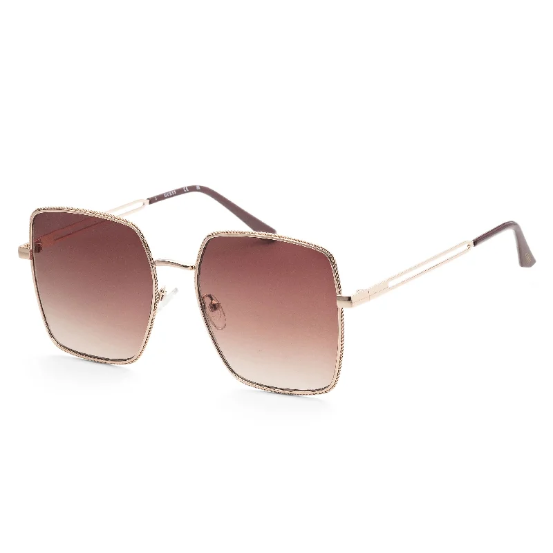 Rimless Sunglasses for Minimalist Look -Guess Women's 58mm Rose Gold Sunglasses GF0419-28F