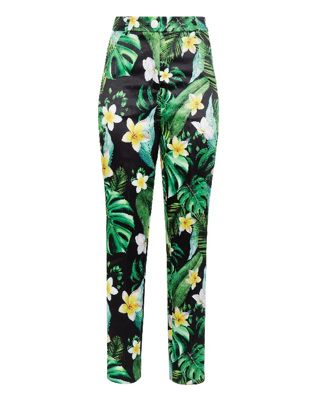 Stretch skinny tight trousers for women with full-length design and modern flair -Duchesse Super High Waist Trousers Hawaii